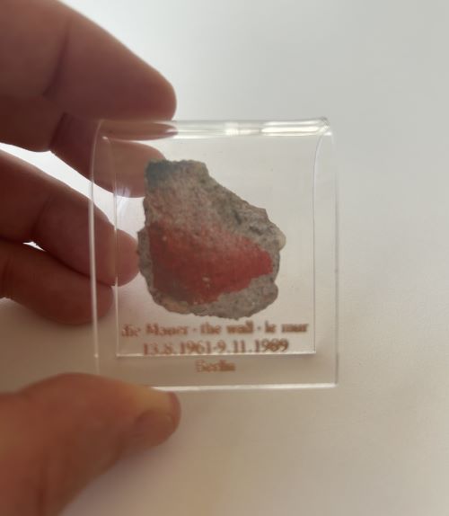 A mounted chip of the Berlin Wall