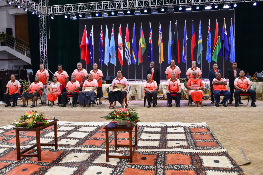 Leaders attend the Pacific Islands Forum in Nuku'alofa on 26 August 2024 (Mary Lyn Fonua/AFP via Getty Images)