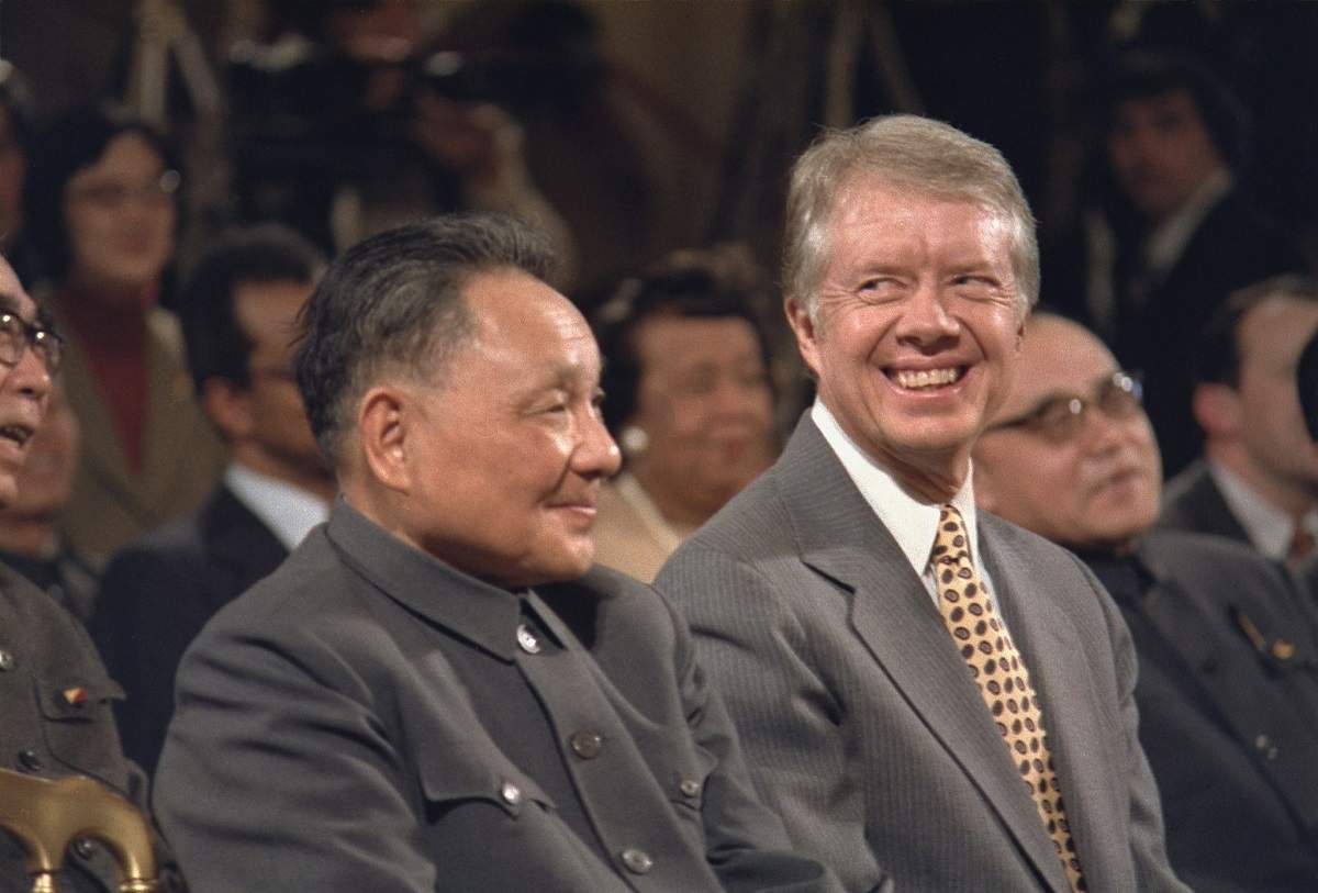 China’s paramount leader Deng Xiaoping and President Jimmy Carter during the Sino-American signing ceremony, 31 January 1979 (National Archives and Records Administration/Wikimedia)