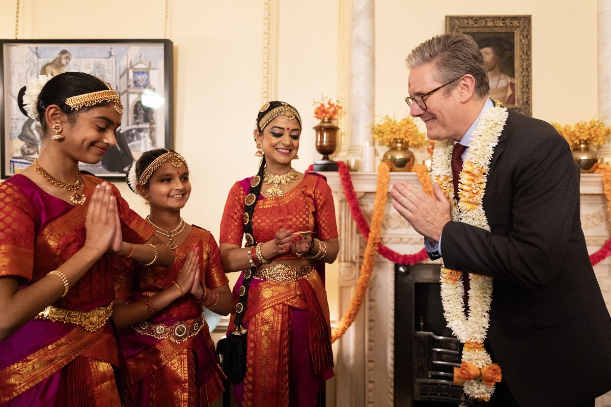 UK Prime Minister Keir Starmer hosts a Diwali reception at 10 Downing Street on 29 October 2024 (Simon Dawson/No 10 Downing Street/Flickr)