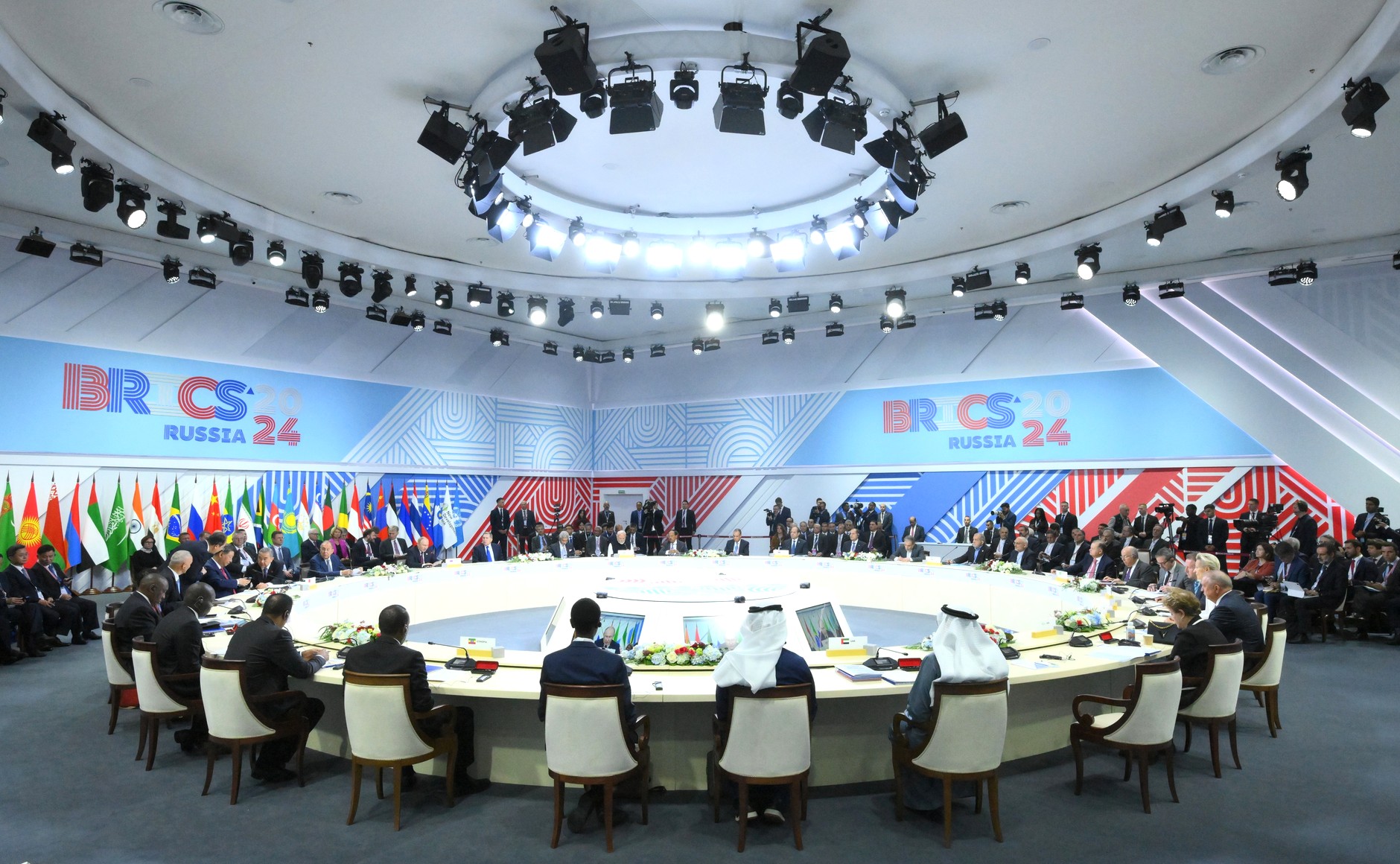 The expanded meeting of the BRICS Summit in Kazan last month (Stanislav Krasilnikov, brics-russia2024.ru)